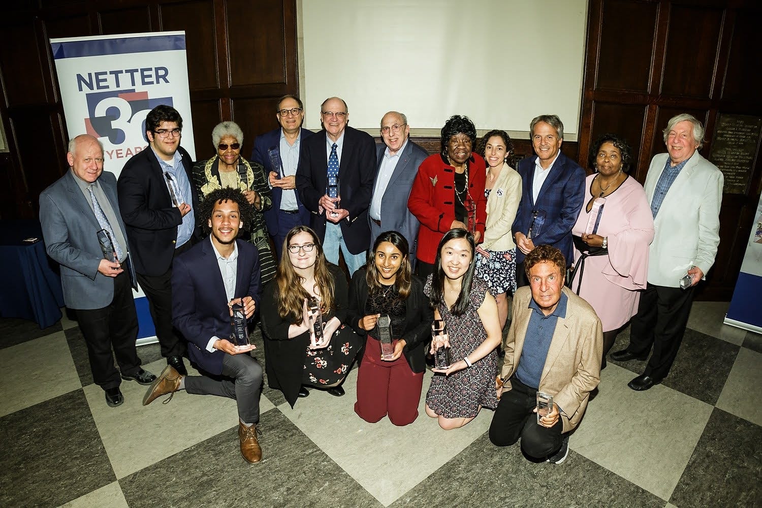 At the Netter Center’s 30th Anniversary Dinner Celebration, the Netter team honored members of its Community, Faculty, National, and Student Advisory Boards with Founders and Distinguished Service Awards. Photo by Tommy Leonardi.