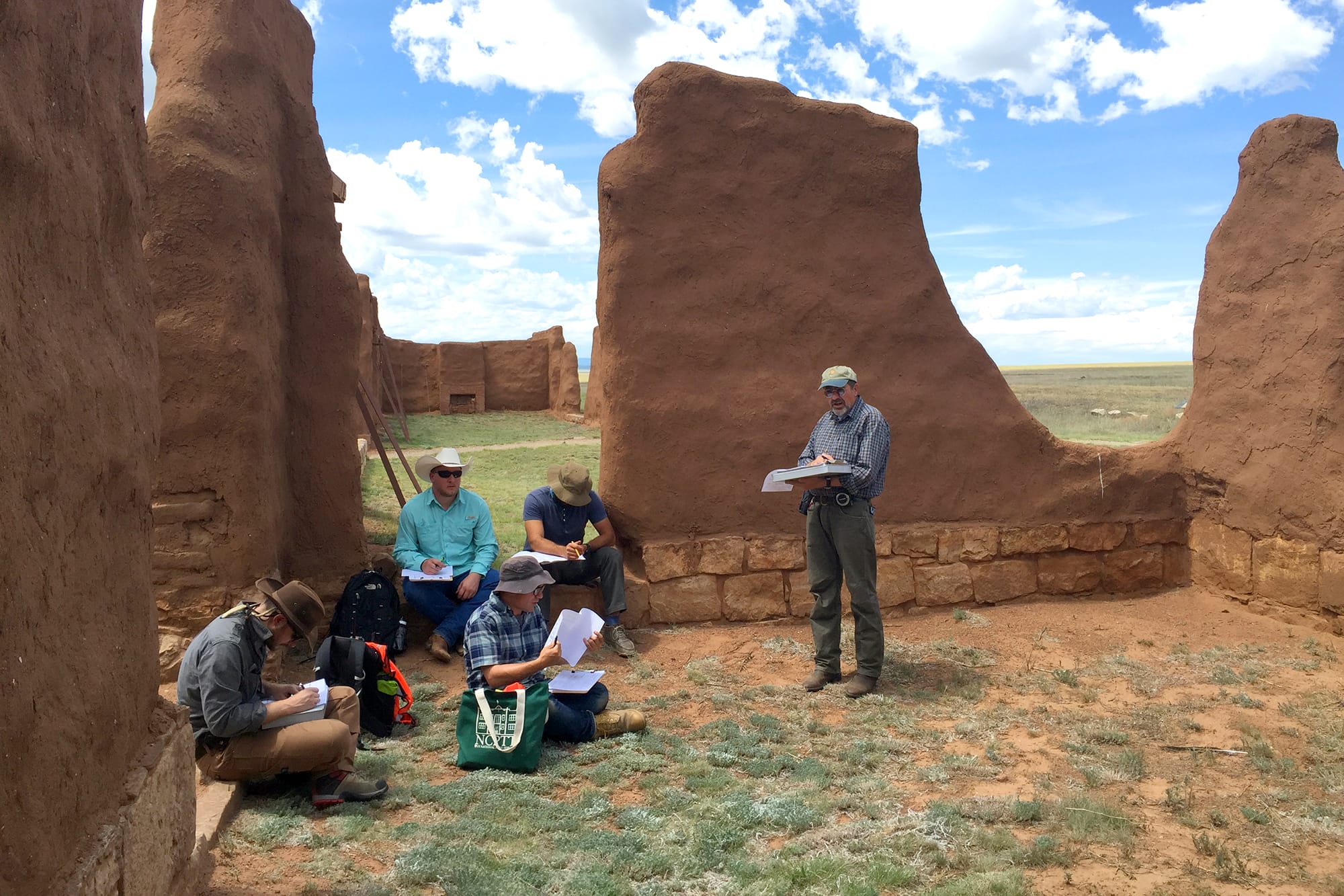 Field surveying at Fort Union