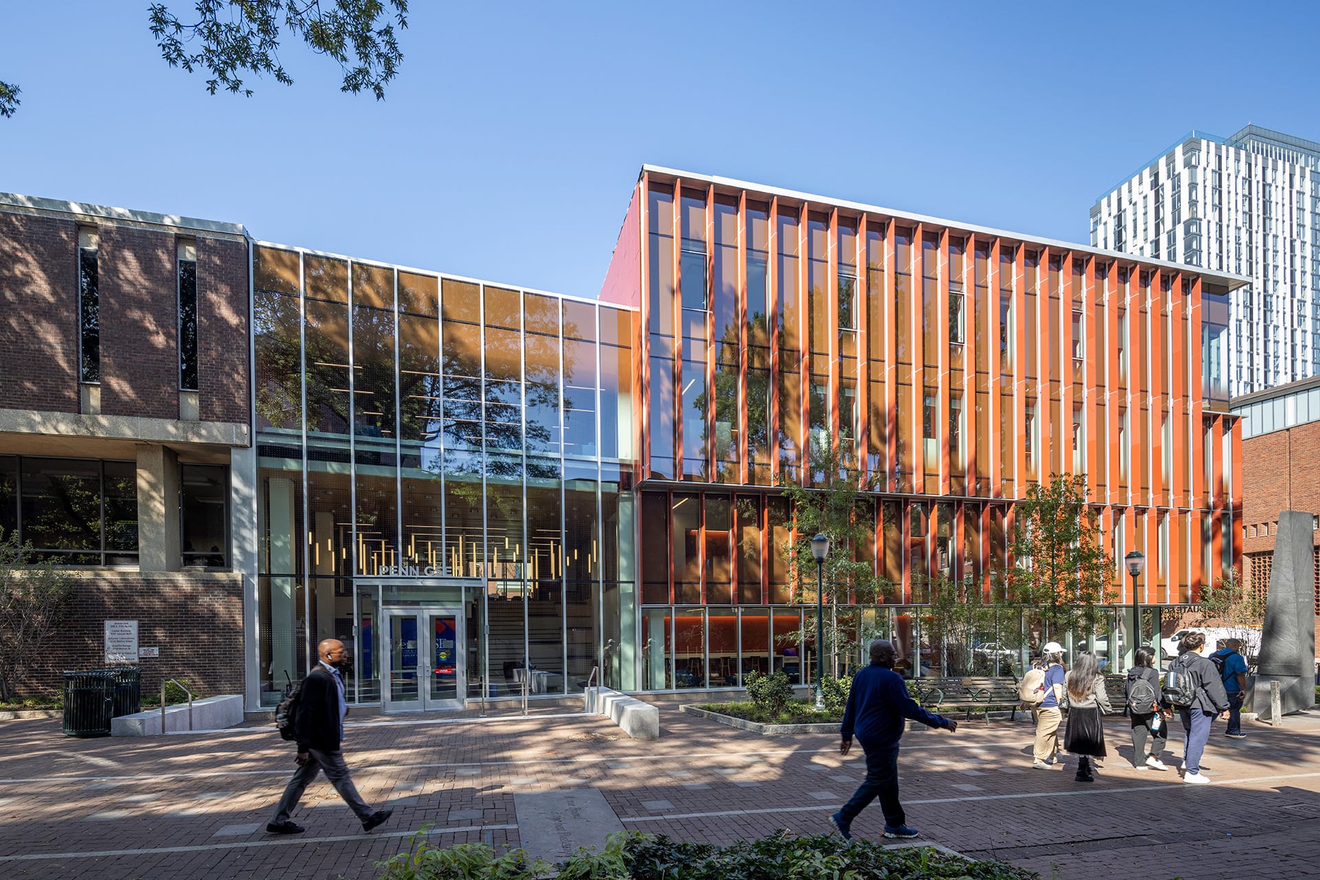 An exterior view of the newly renovated Penn GSE building