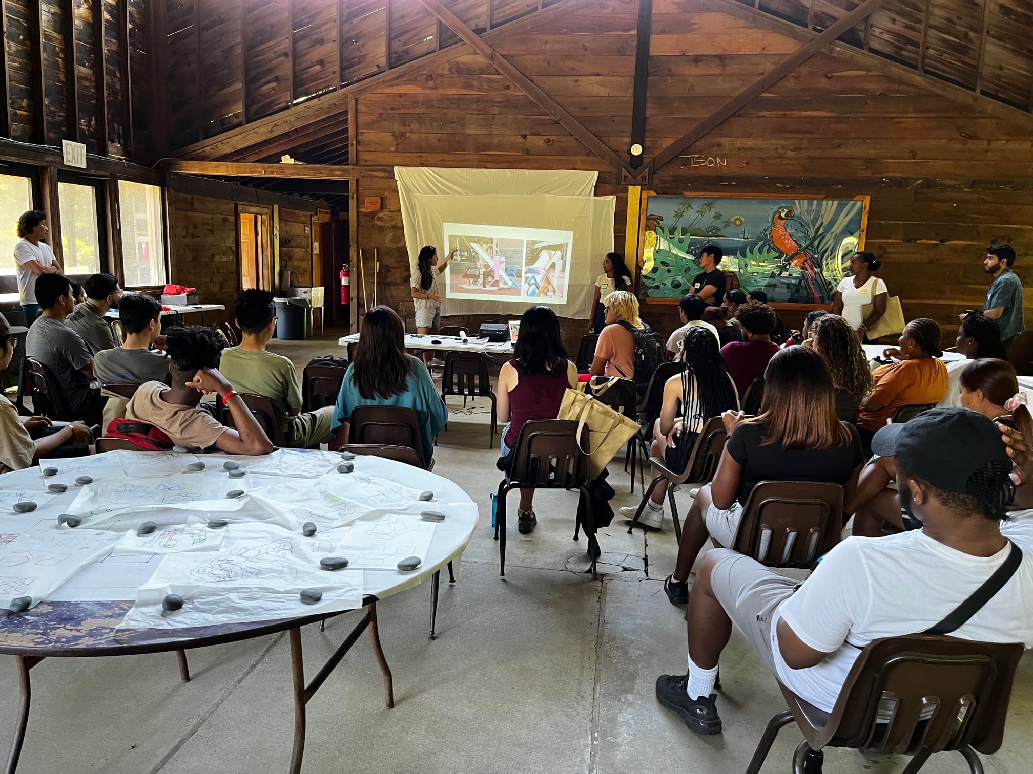Penn Design Fellows presenting to students