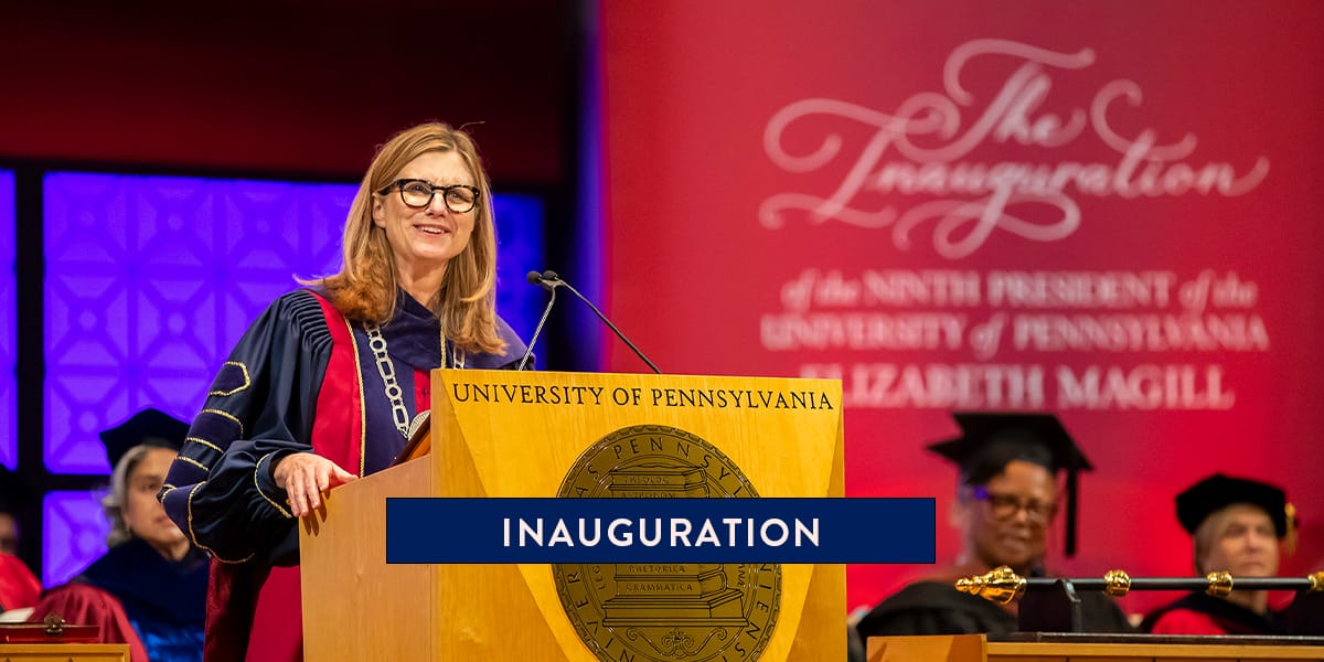 Liz Magill was inaugurated as the University of Pennsylvania's ninth president on Friday, October 21, 2022.