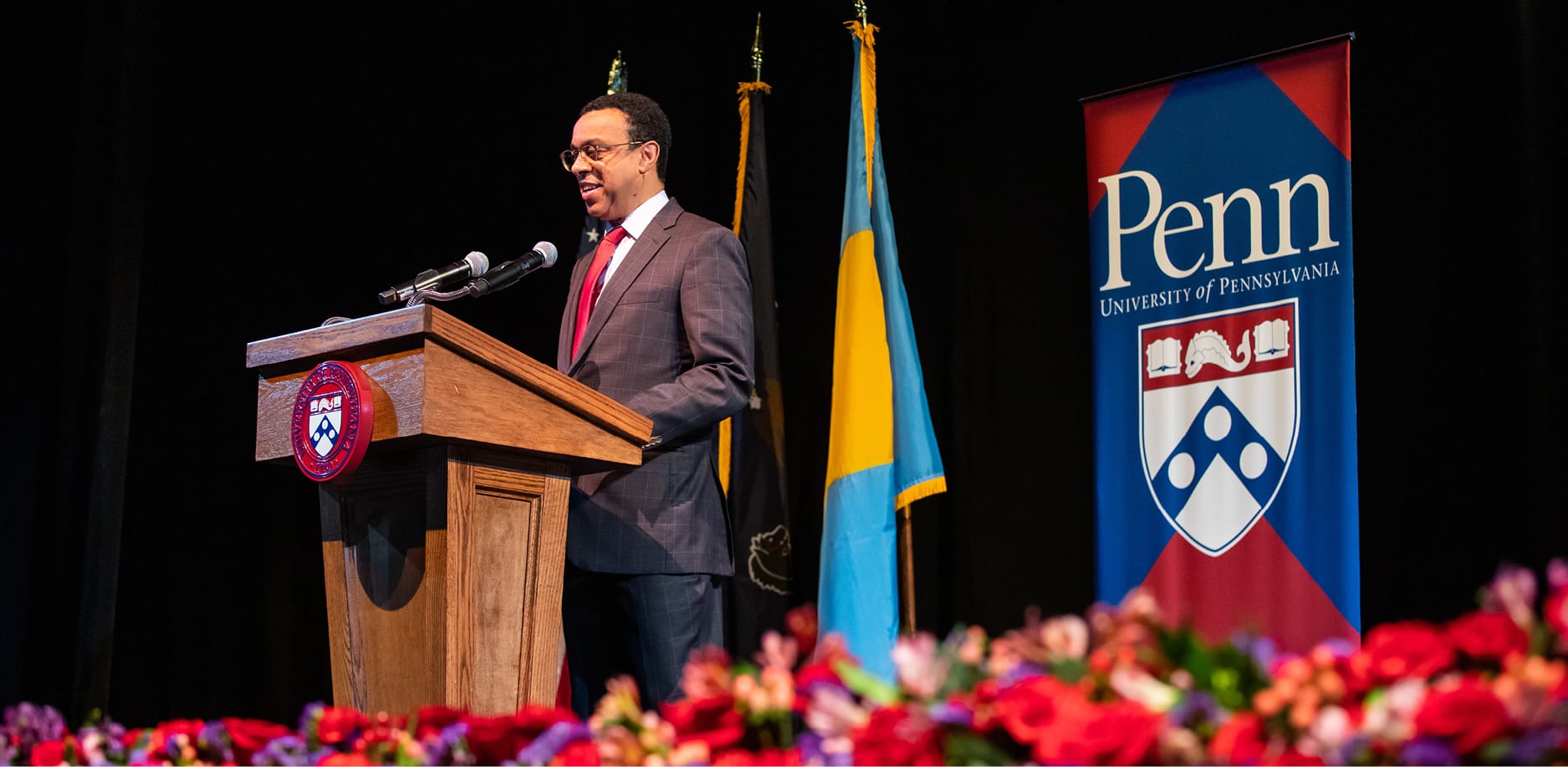 Wendell Pritchett giving a speech