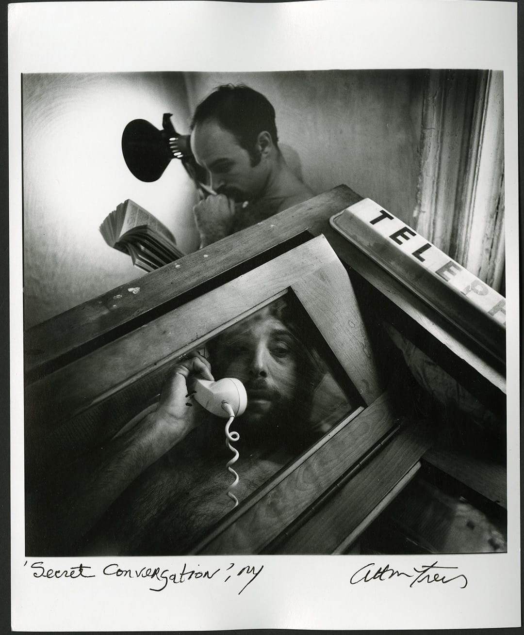 photograph titled Secret Conversation, New York (1980)